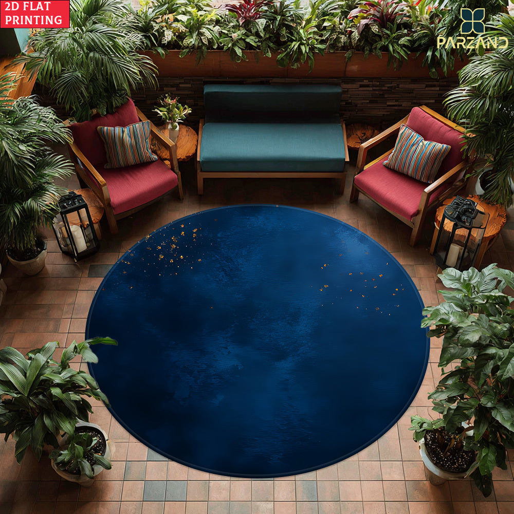 Tapis rond en polyester — Impression haute définition, gros plan