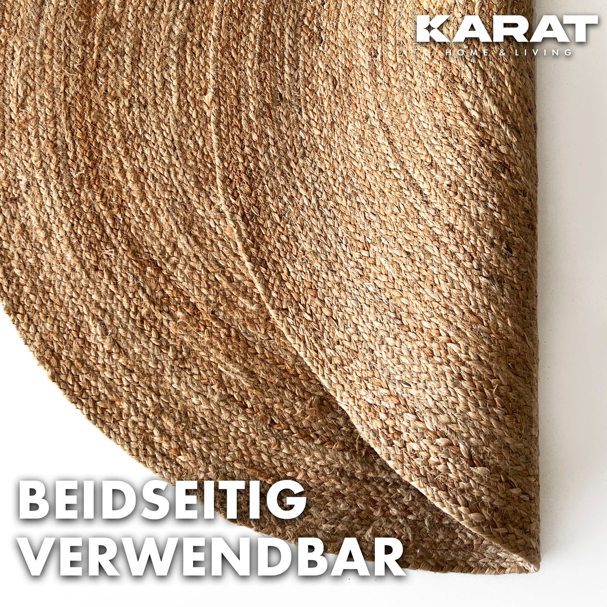 Tapis rond en jute — Pour la cuisine, visuel produit