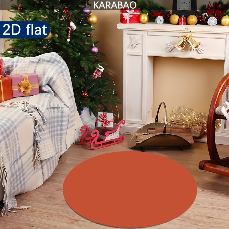 Tapis rond en polyester — Pour la salle de bain, pour la cuisine et tricoté