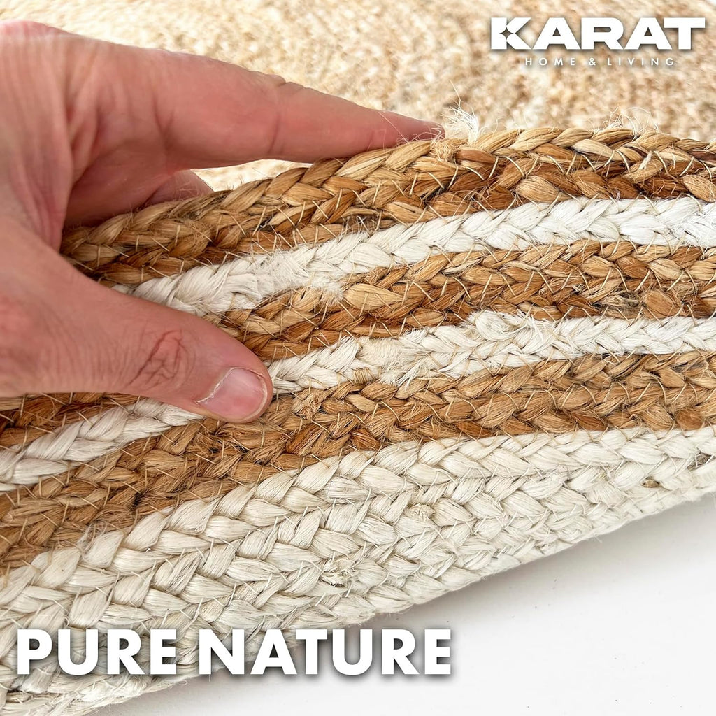 Tapis rond — Pour la cuisine, détail de la finition