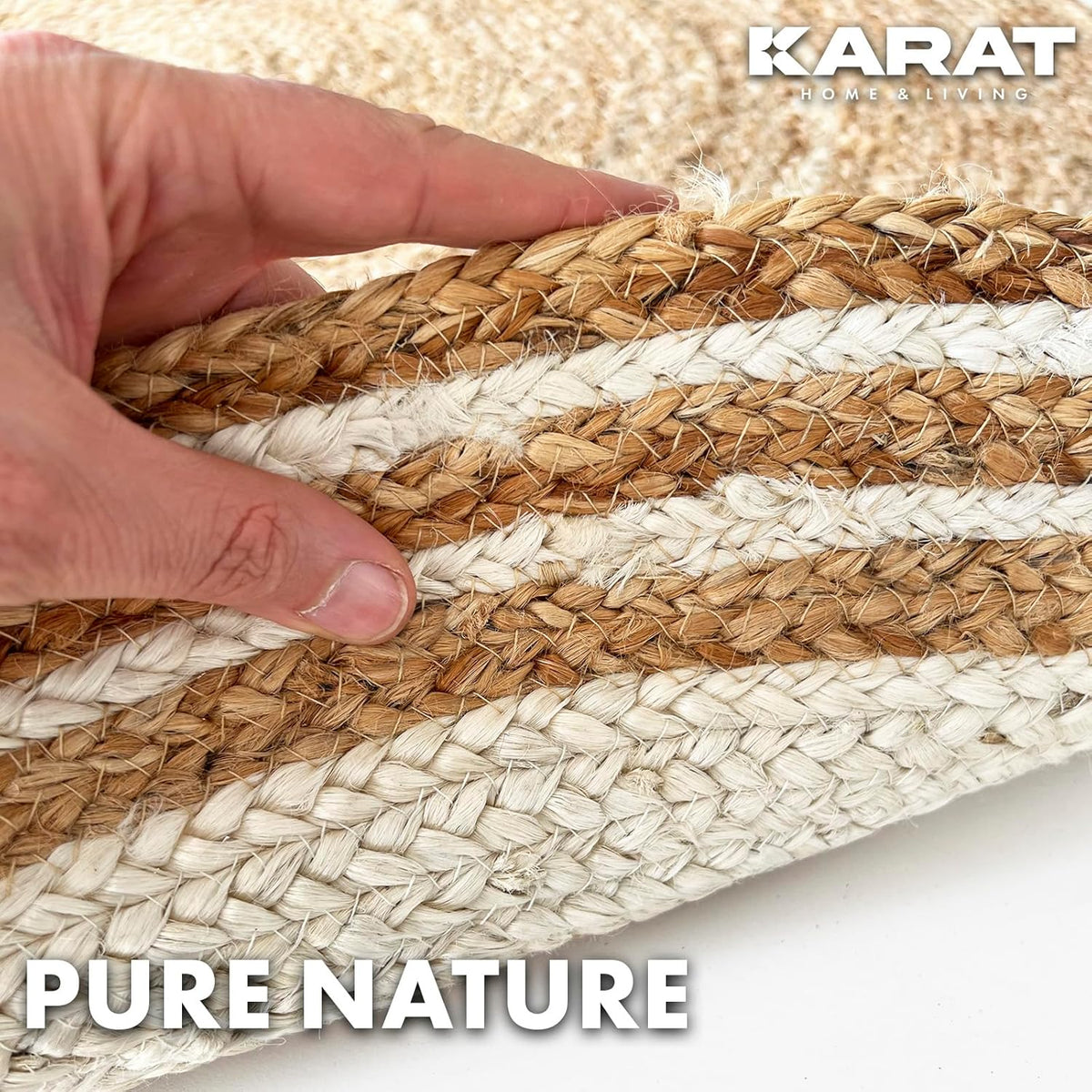 Tapis rond — Pour la cuisine, détail de la finition