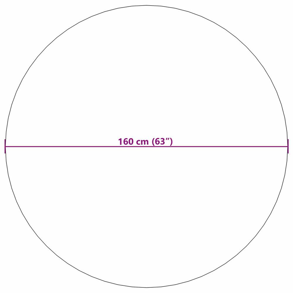 Tapis rond en polyester — Dessous antidérapant et intérieur et extérieur, forme ronde