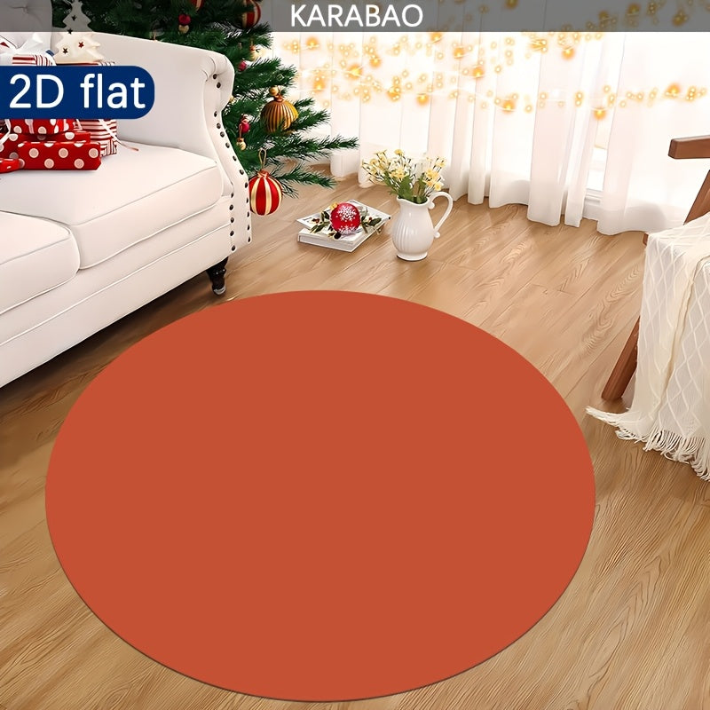 Tapis rond en polyester — Pour la salle de bain, pour la cuisine et tricoté, vue d'ensemble