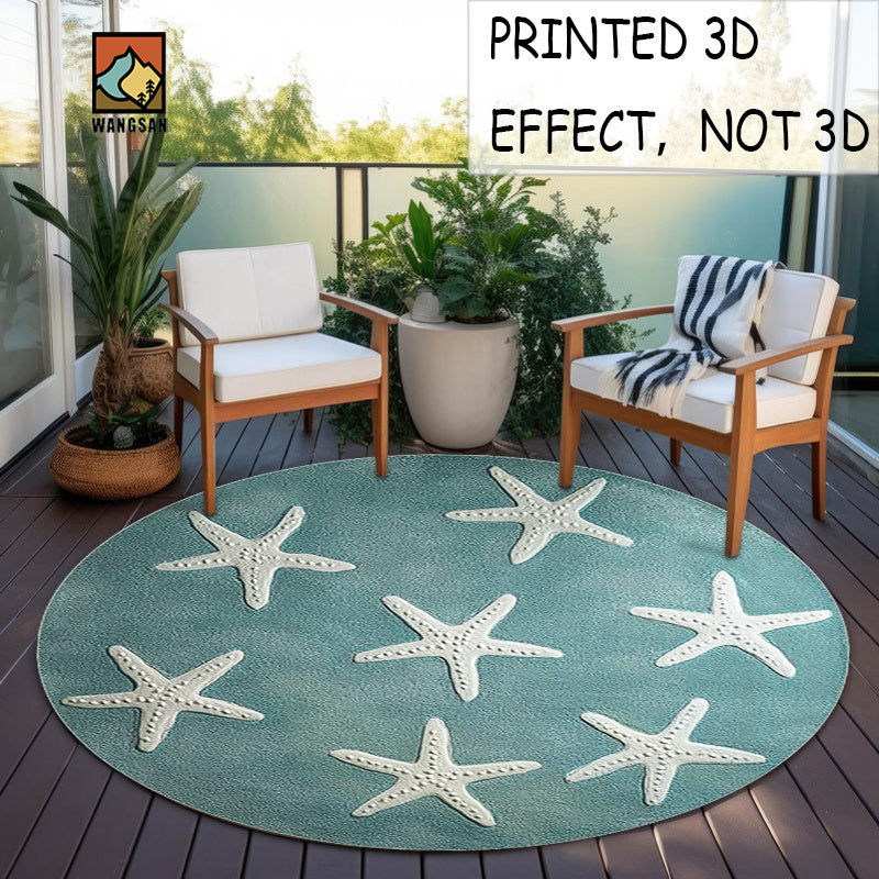 Tapis de bain rond en polyester — Dessous antidérapant, autre angle