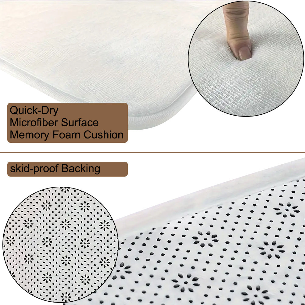 Tapis rond en polyester — Pour la cuisine, mise en situation