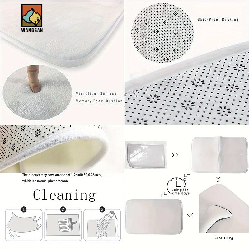 Tapis de bain rond en polyester — Dessous antidérapant, gros plan
