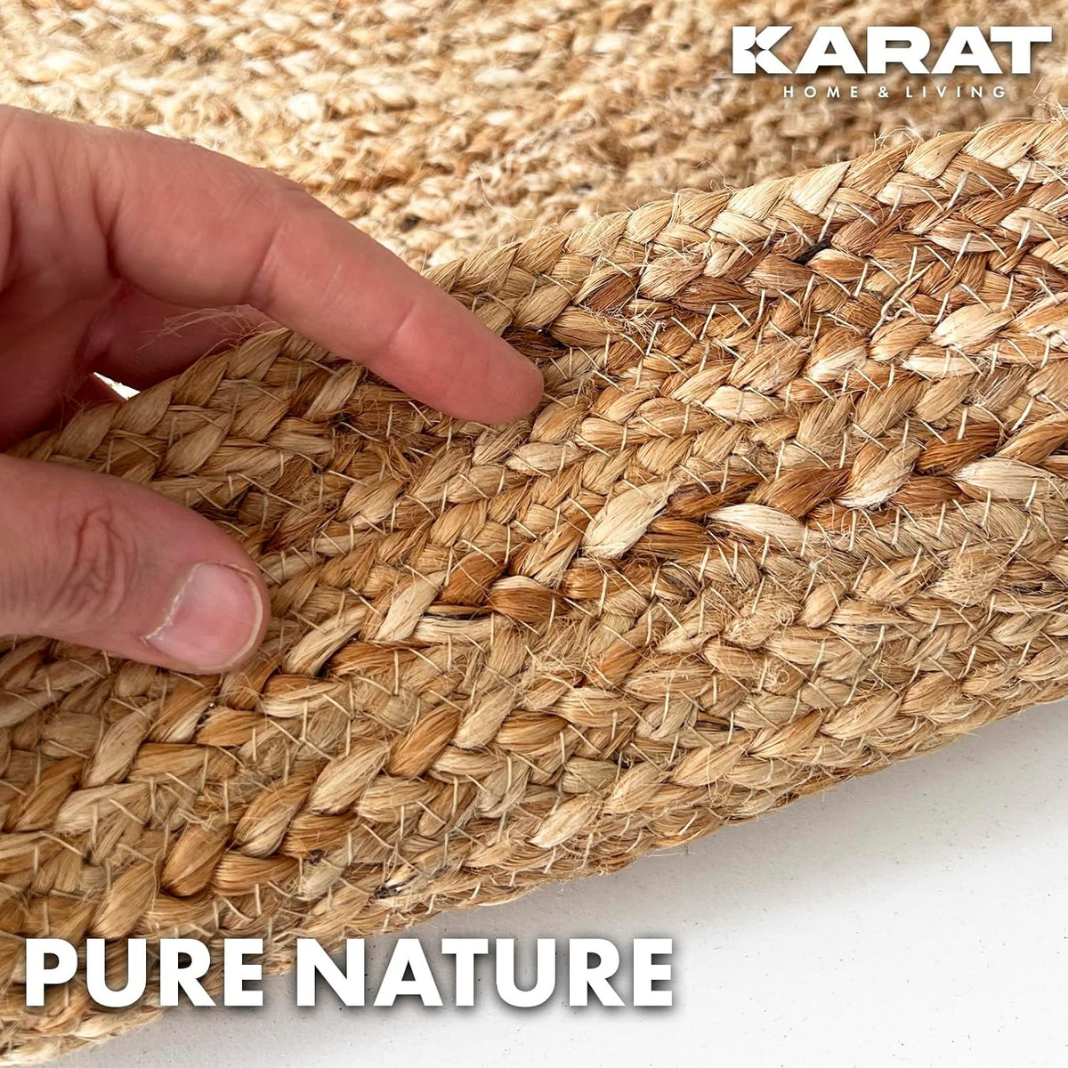 Tapis rond — Pour la cuisine, détail de la finition