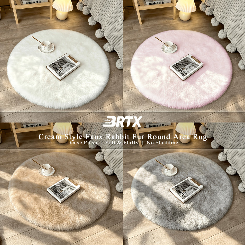 Tapis rond — Pour la pièce à vivre, vue d'ensemble