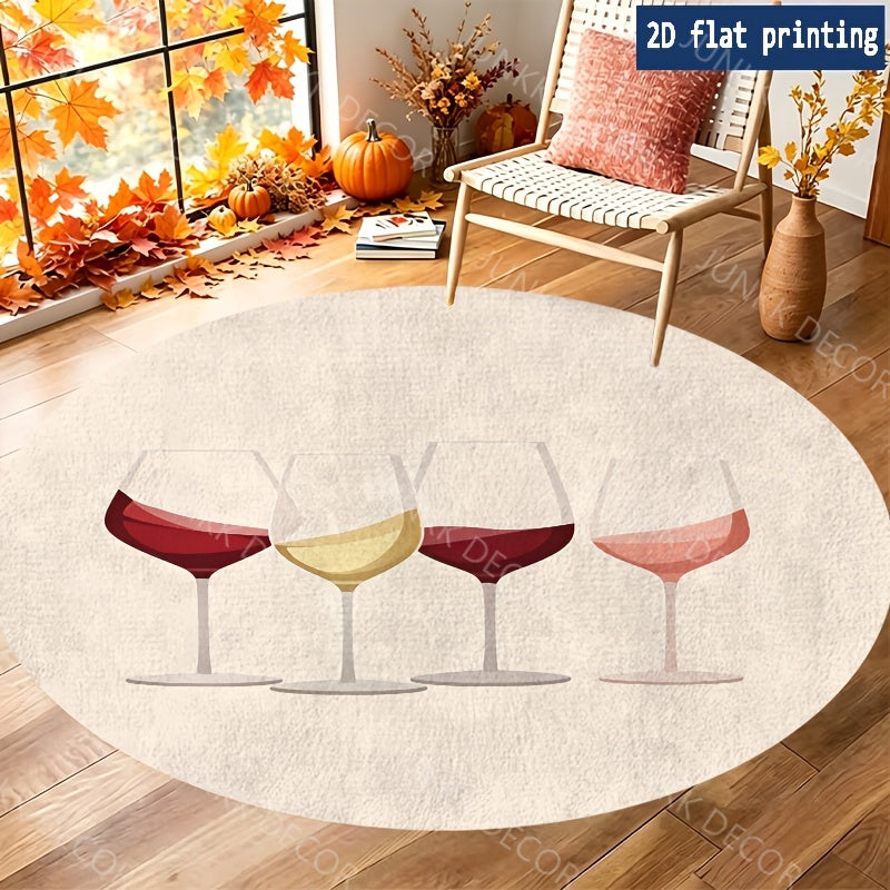 Tapis rond en polyester — Pour la salle de bain et pour la cuisine