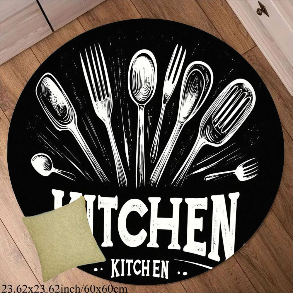 Tapis rond en polyester — Pour la cuisine, vue d'ensemble