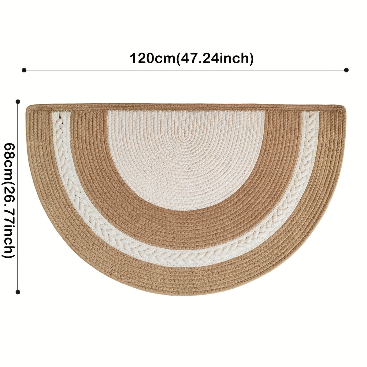 Demi-cercle plein / 68*120cm