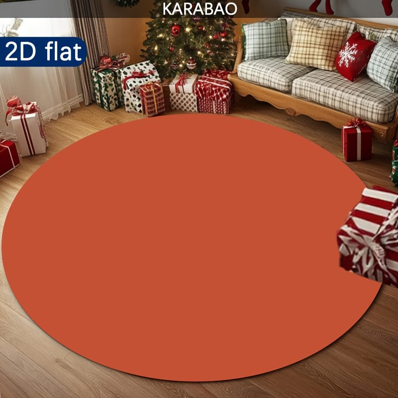 Tapis rond en polyester — Pour la salle de bain, pour la cuisine et tricoté, gros plan