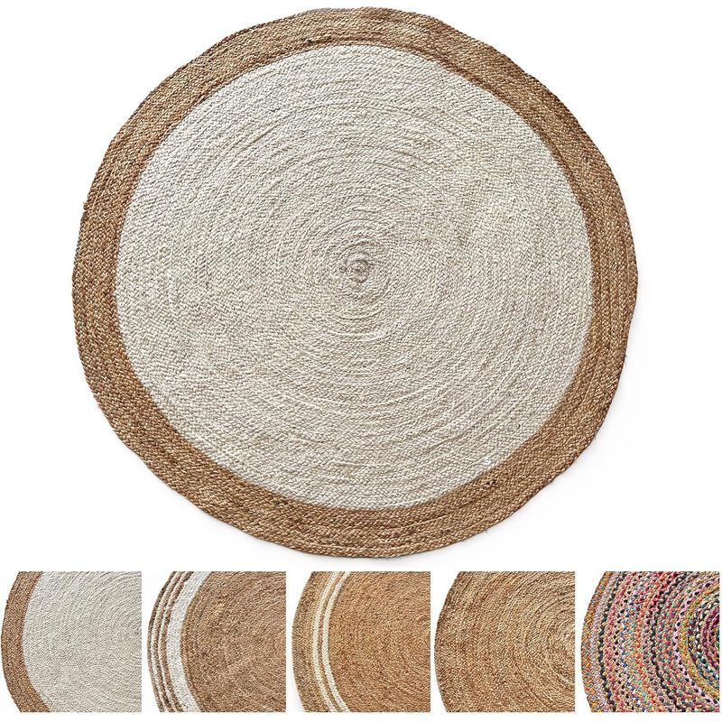 Tapis rond — Pour la cuisine, vue de dos
