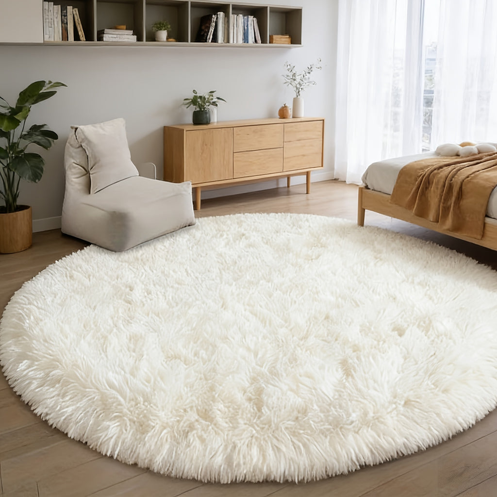 199.9*199.9cm / Tapis rond à poils longs