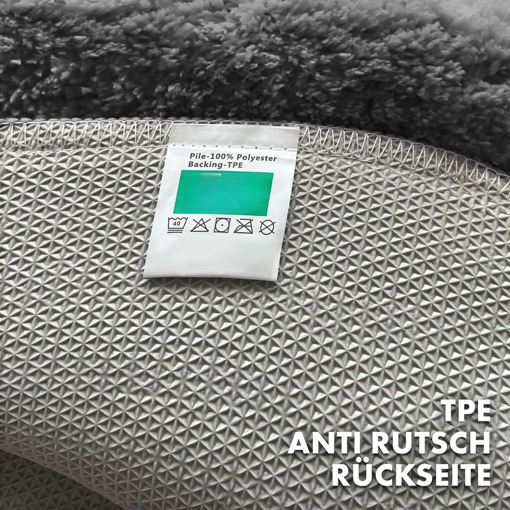 Tapis de bain rond à feuille sculptée, Ø 120 cm, dos TPE