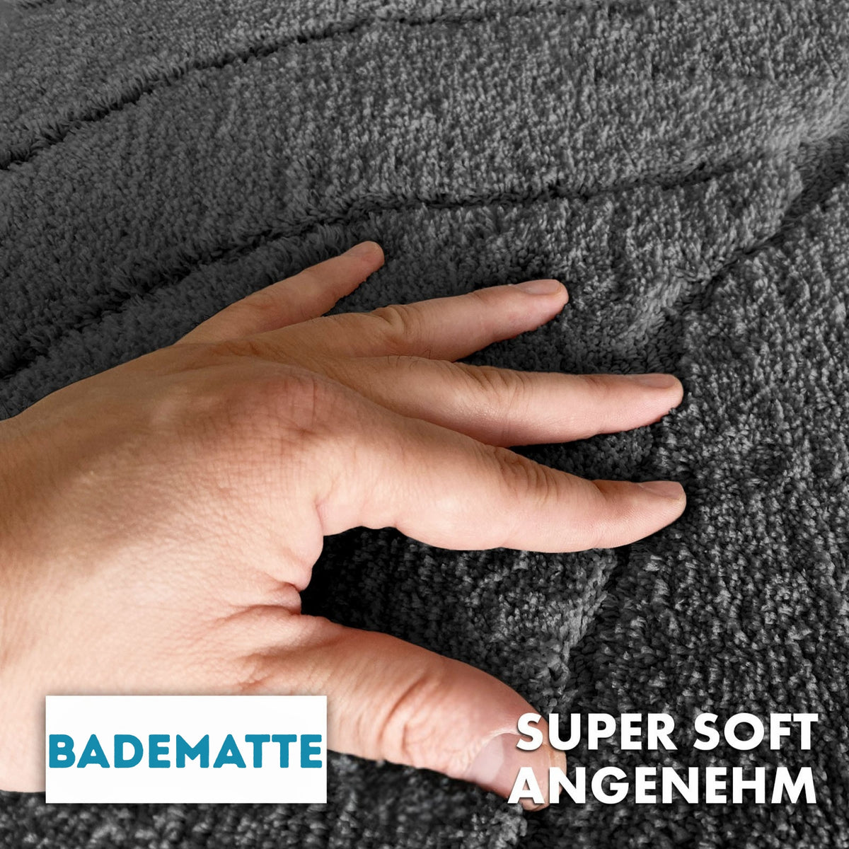 Tapis de bain rond à feuille sculptée, Ø 120 cm, dos TPE