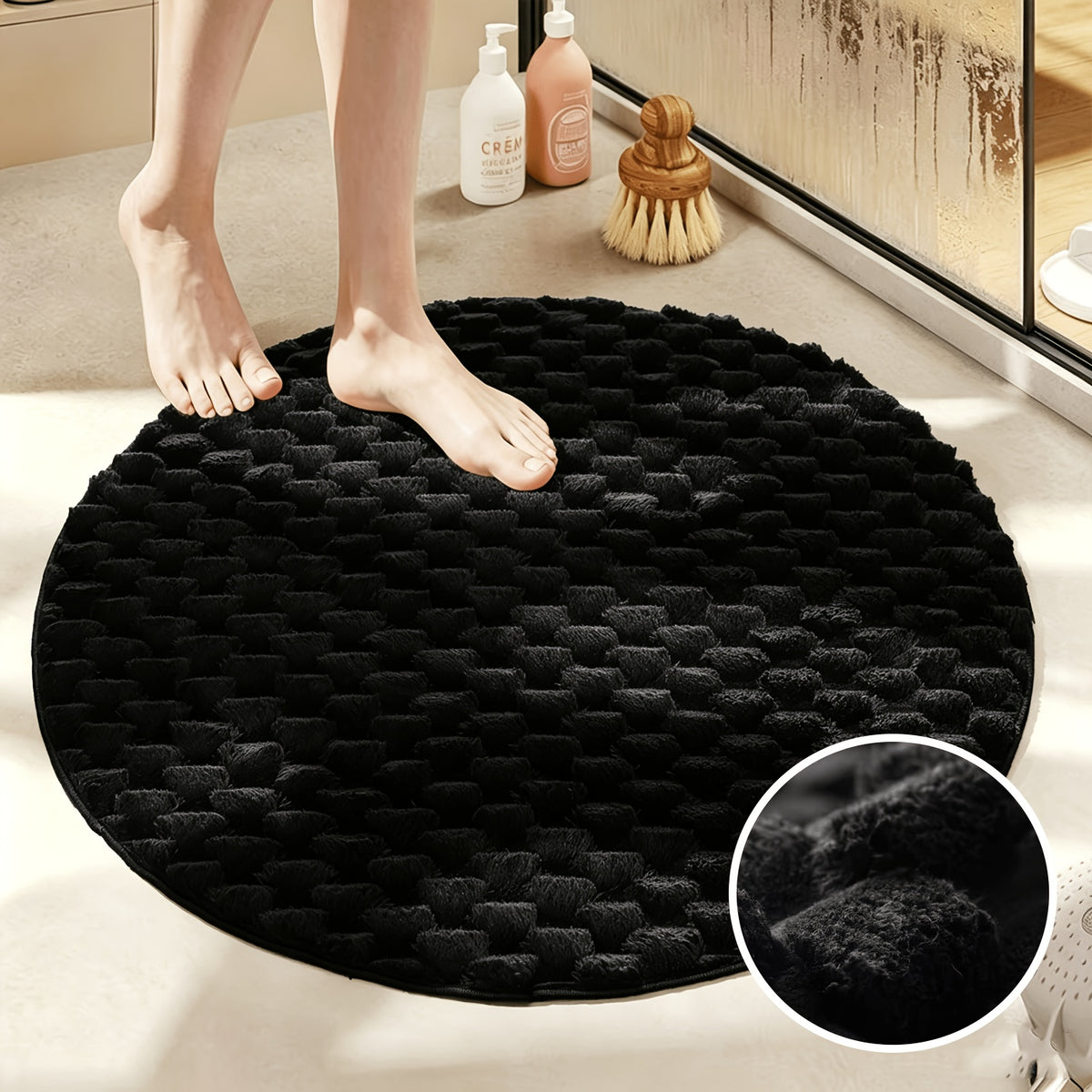 Noir Rond - 80cm de Diamètre