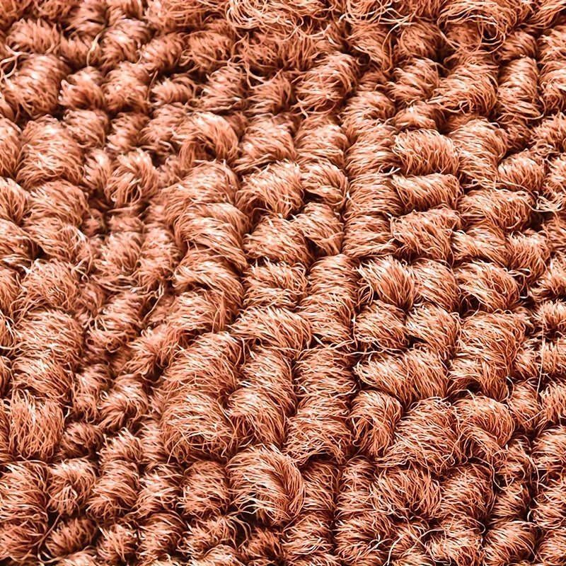 Tapis d'entrée demi-cercle bouclé à rinceaux, six coloris