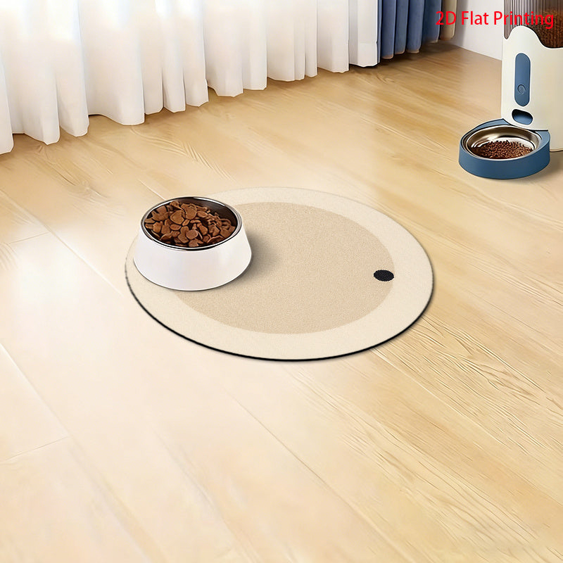 Tapis ovale beige à effet minéral, trois formats lavables