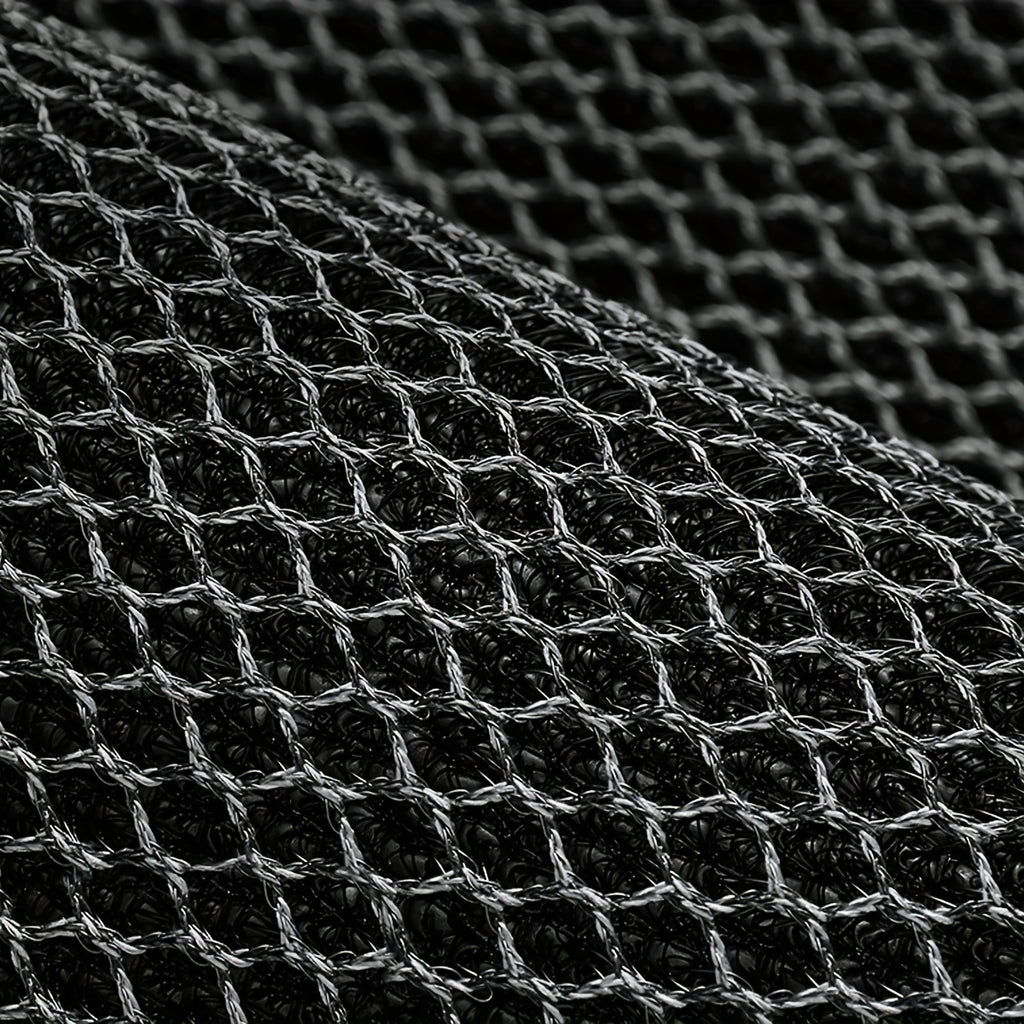 Tapis de porte demi-cercle noir en maille élastique TPE