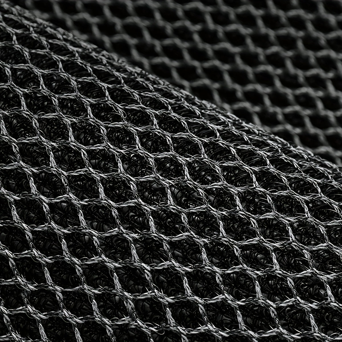 Tapis de porte demi-cercle noir en maille élastique TPE