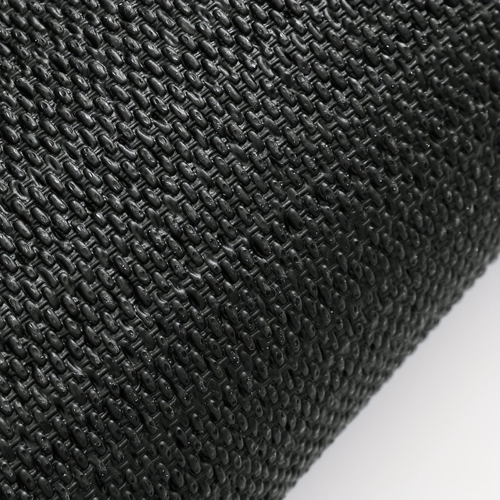Tapis de porte demi-cercle noir en maille élastique TPE