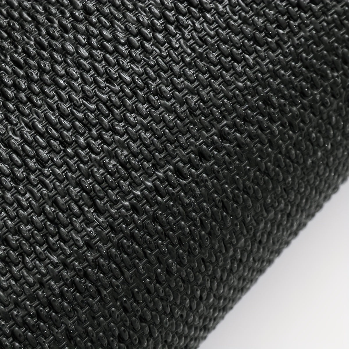 Tapis de porte demi-cercle noir en maille élastique TPE