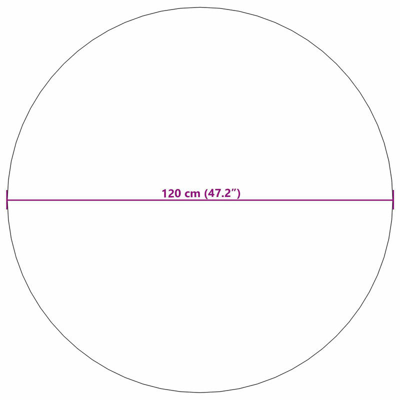 Tapis rond crème de 120 cm à fines rayures diagonales tissées
