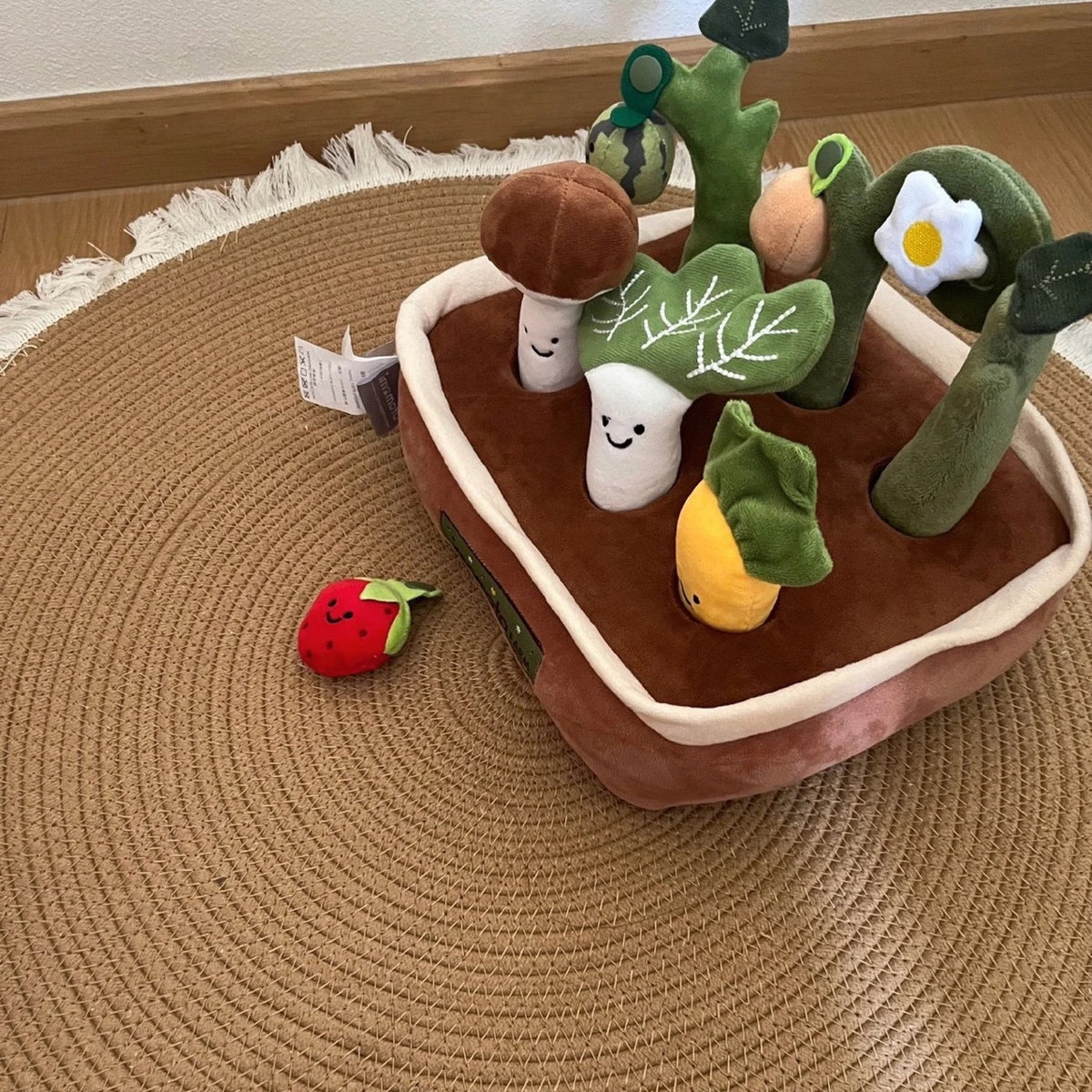 Tapis rond 80 cm en jute et coton, finition à franges écrues