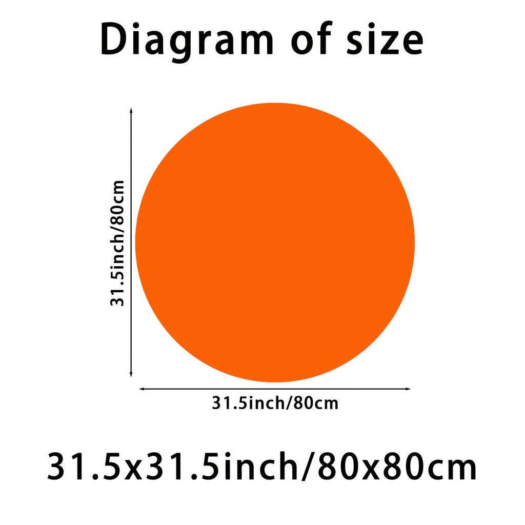 Tapis rond de 80 cm en peluche épaisse, six coloris unis