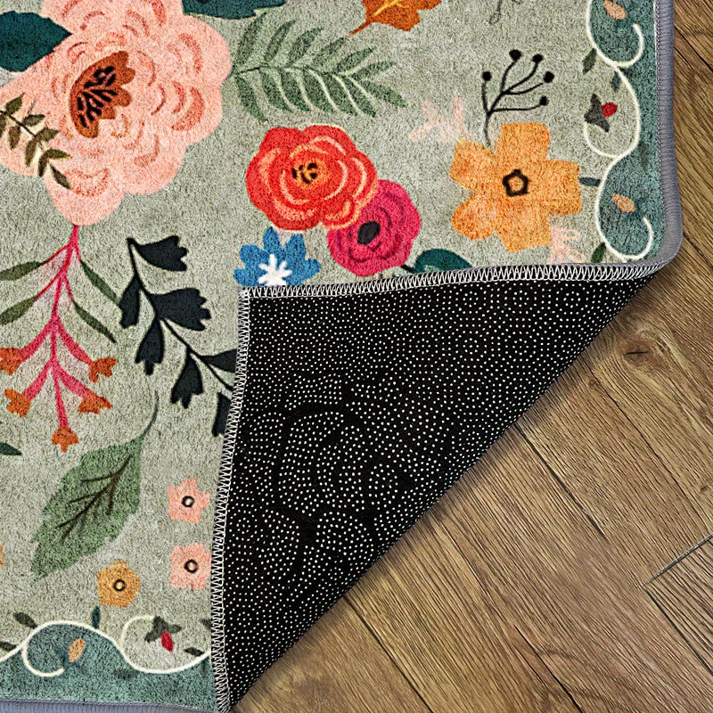Tapis rond aplats géométriques colorés, Ø 80 et Ø 100 cm