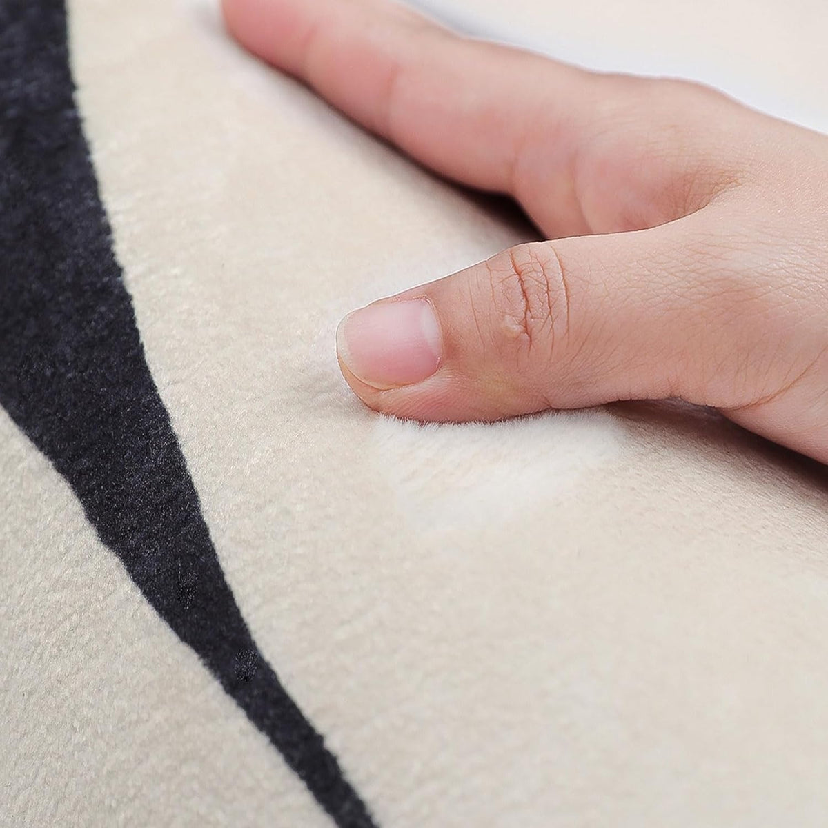 Tapis rond beige et noir à disques superposés, Ø 50 à 160