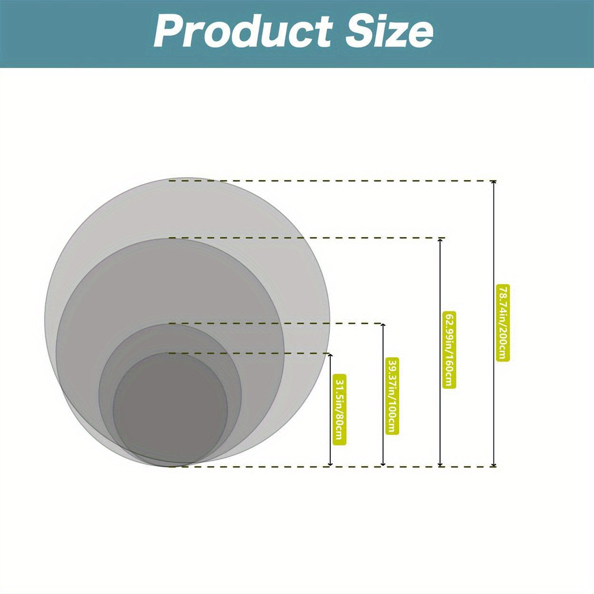 Tapis rond beige aux trois pandas dessinés, Ø 80 à 200 cm