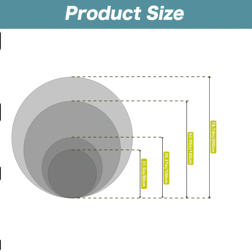 Tapis rond blanc à rayons noirs, effet optique Ø 200 cm