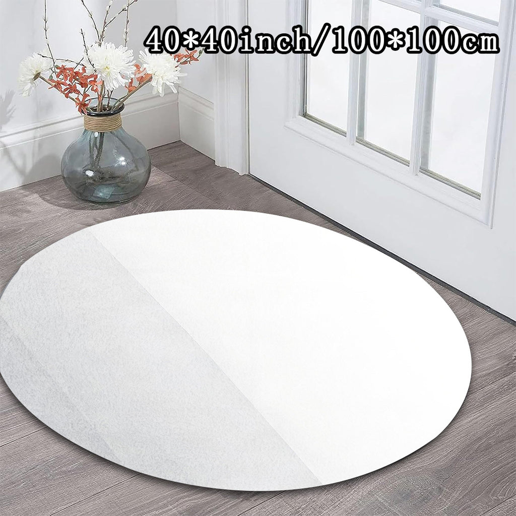 Tapis rond blanc uni, 7 mm d'épaisseur, jusqu'au Ø 200 cm