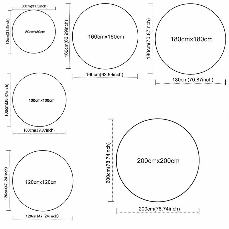 Tapis rond bleu océan, baleines et narvals, Ø 160 et 200 cm