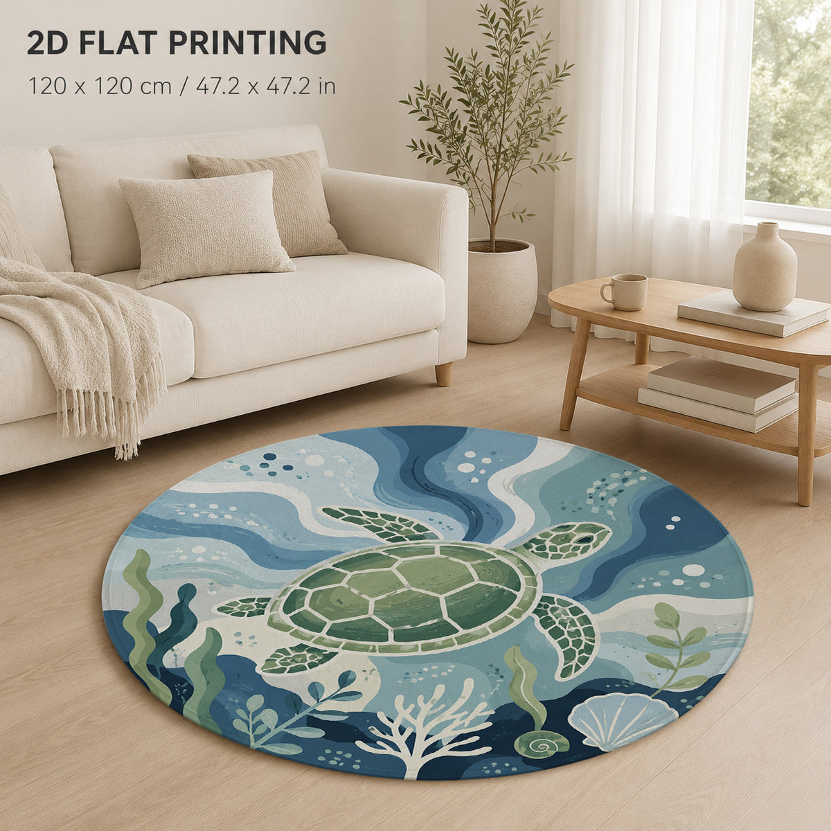 120 cm * 120 cm (47.24 po * 47.24 po)