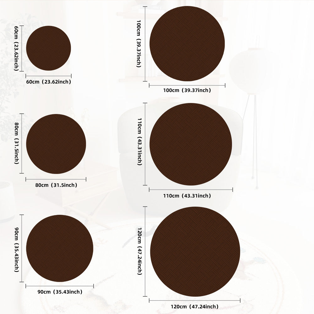 Tapis rond marron foncé uni, neuf diamètres dès 35,90 €
