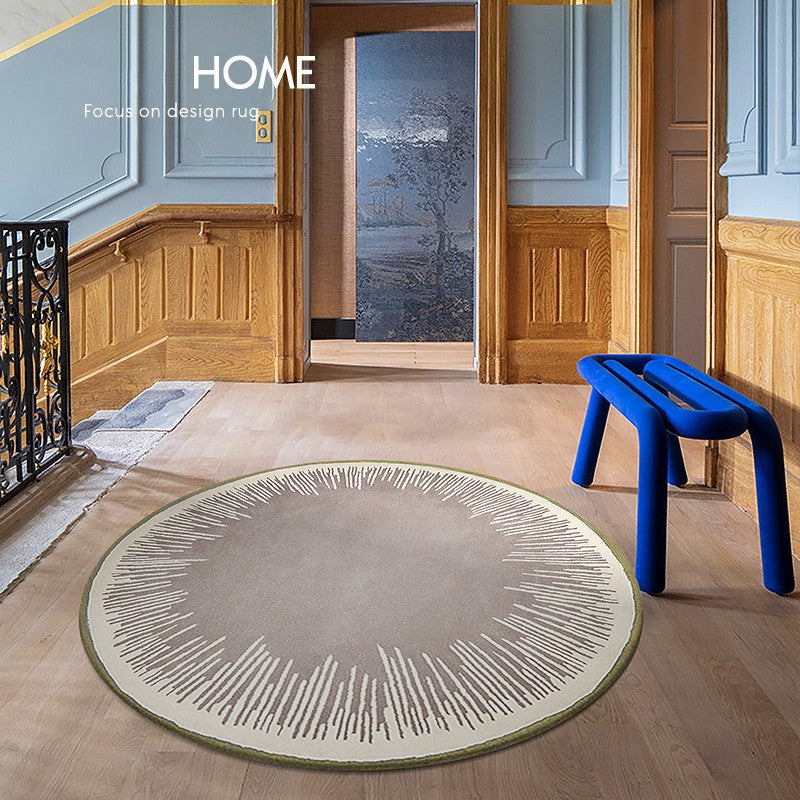 Tapis rond à couronne rayonnante, trois versions vendues
