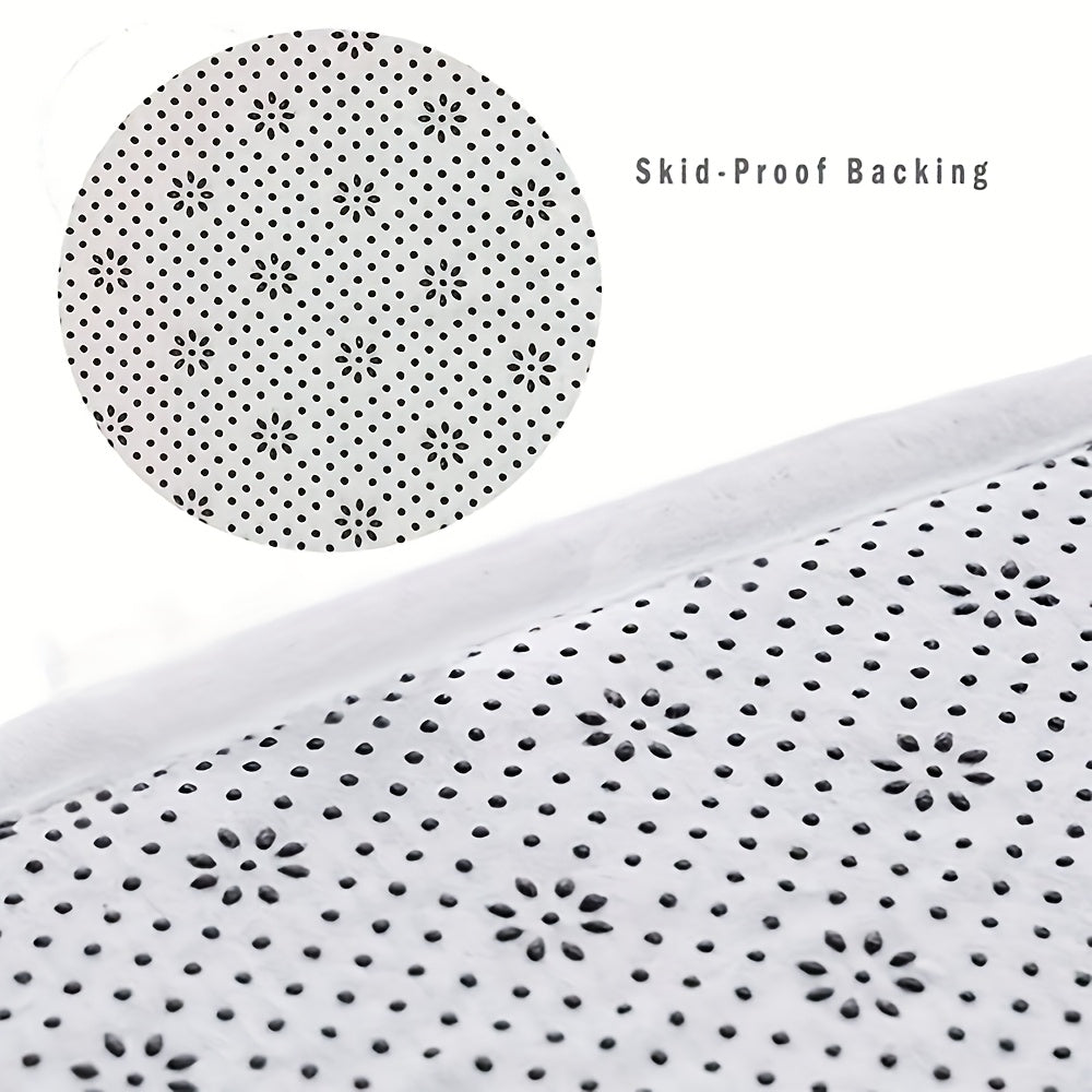 Tapis rond crème motif soleil bohème, Ø 80 cm en velours