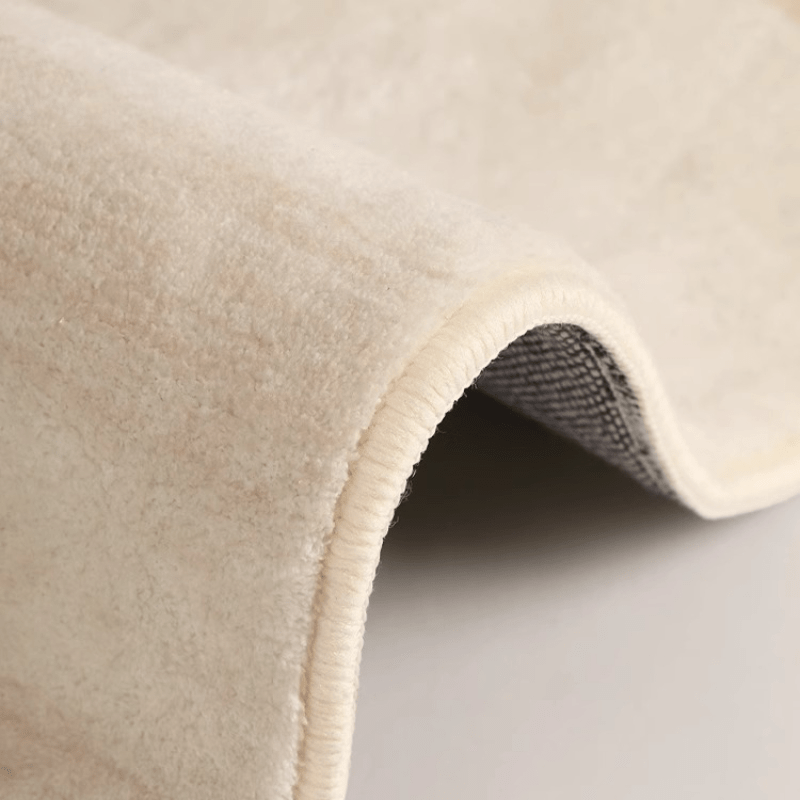 Tapis rond crème à mandala berbère, coloris ocre ou prune
