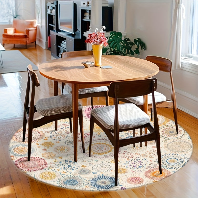 Tapis rond à médaillons, quatre diamètres — vue 6