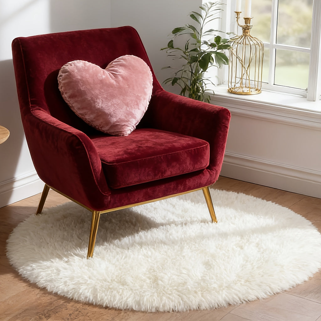 88*88CM / Tapis rond à poils longs