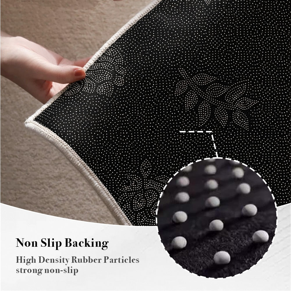 Tapis rond crème à vagues rétro orange, Ø 130 et Ø 190 cm