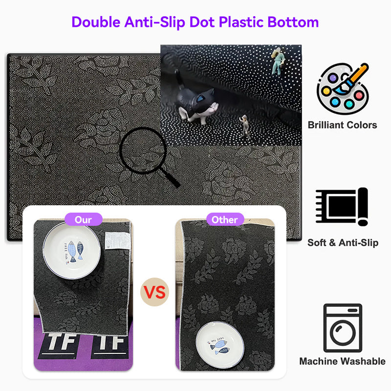 Tapis rond effet cuivre oxydé, patine rouille et vert-de-gris