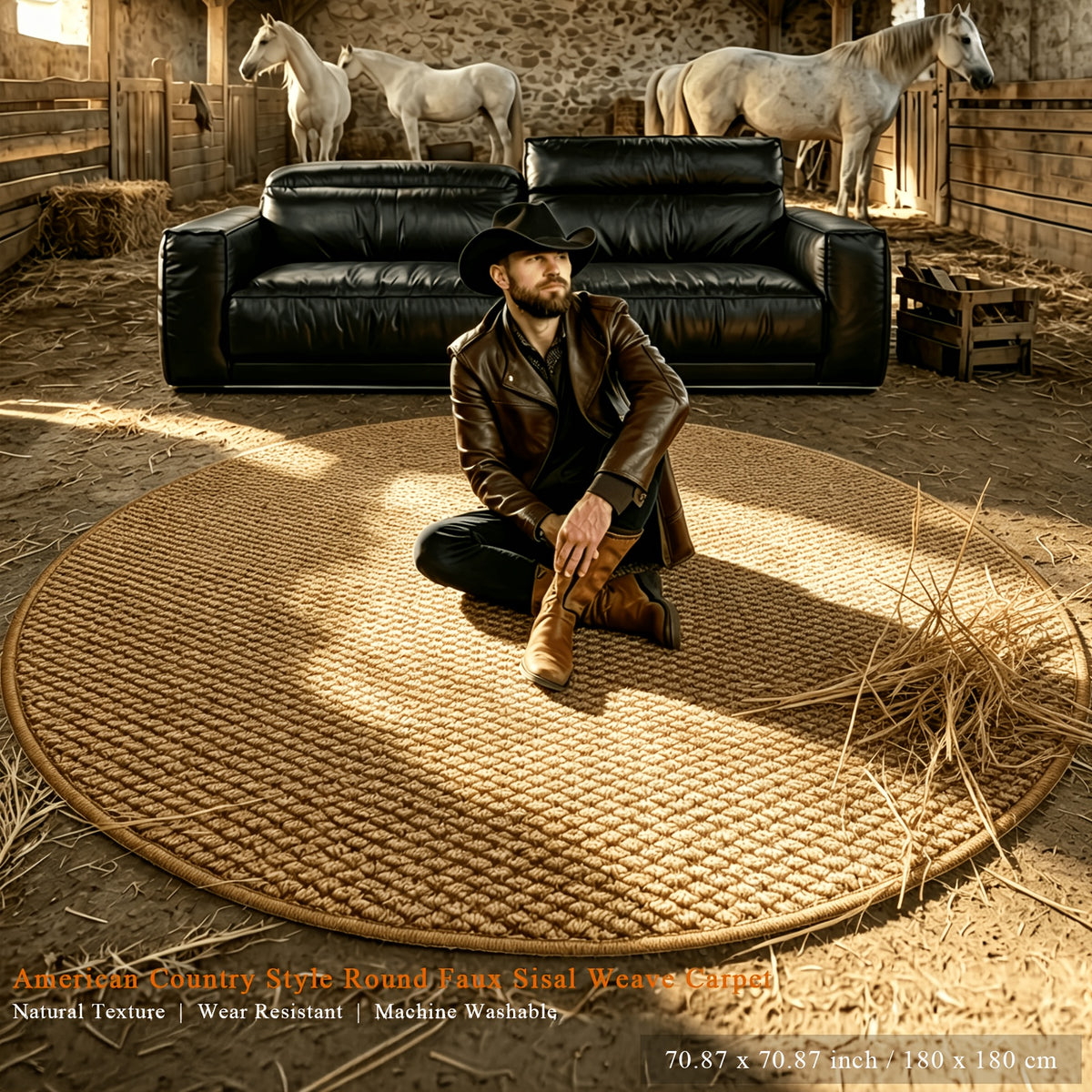 Marron-1 / 70.87x70.87 pouces/180x180 cm