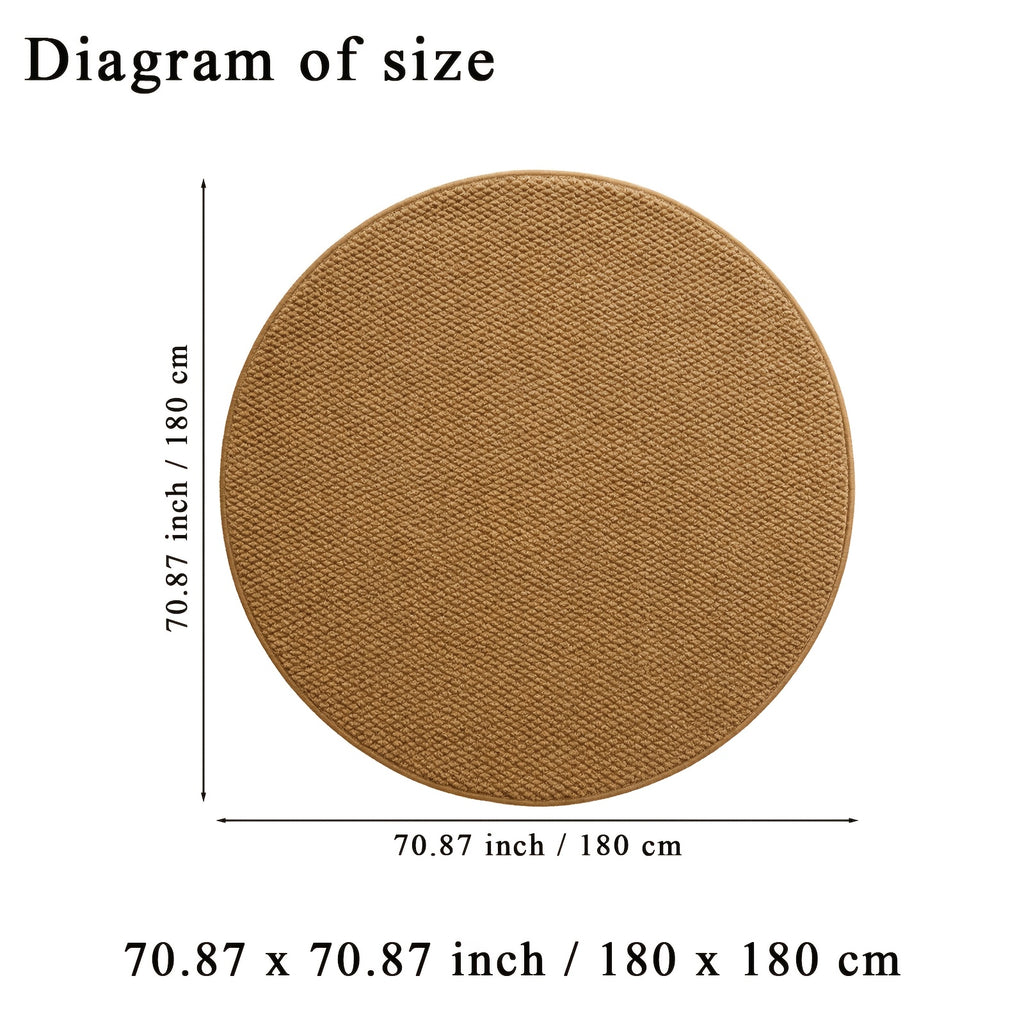 Tapis rond effet sisal tressé, trois coloris en Ø 180 cm