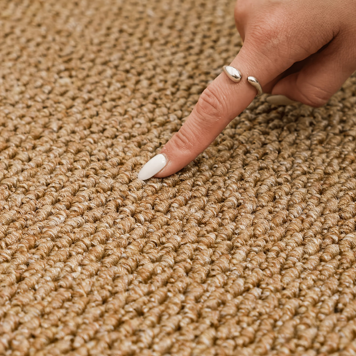 Tapis rond effet sisal tressé, trois coloris en Ø 180 cm