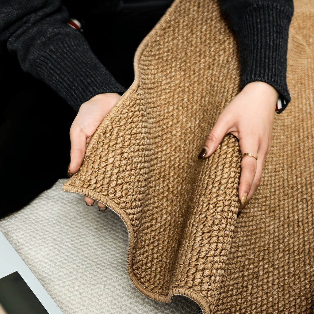 Tapis rond effet sisal tressé, trois coloris en Ø 180 cm