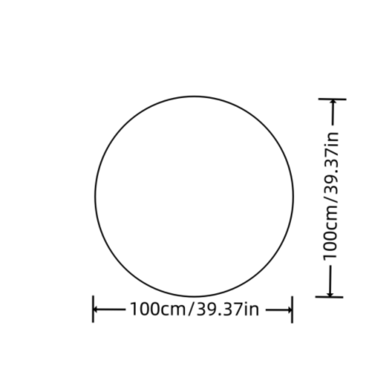 Tapis rond enfant à bordure ondulée, dos vinyle, Ø 100 cm